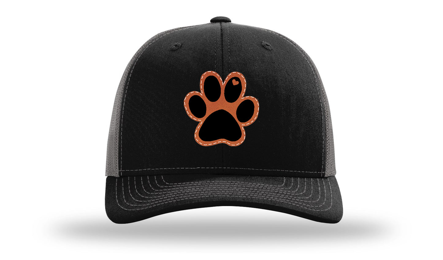 Paw Love Leather Patch Richardson 112 Hat-Black / Charcoal