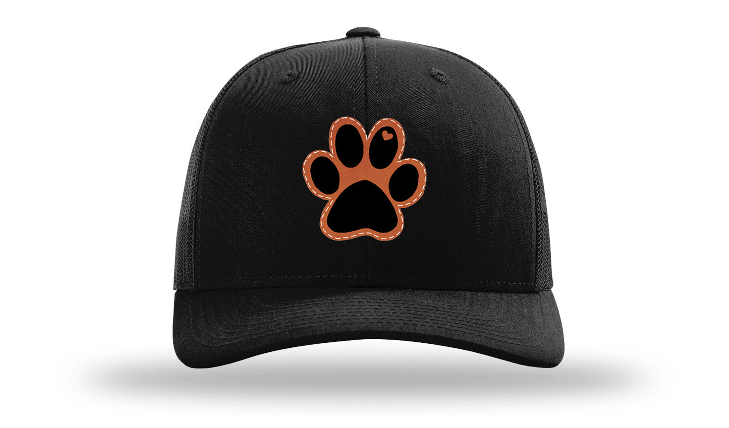 Paw Love Leather Patch Richardson 112 Hat-Black