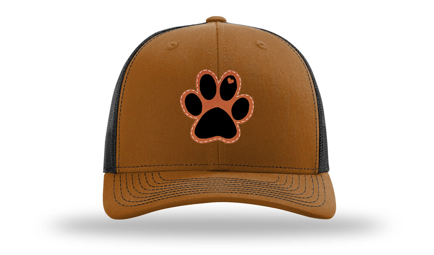 Paw Love Leather Patch Richardson 112 Hat-Caramel / Black