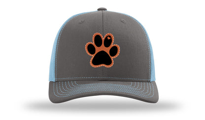 Paw Love Leather Patch Richardson 112 Hat-Charcoal / Columbia Blue