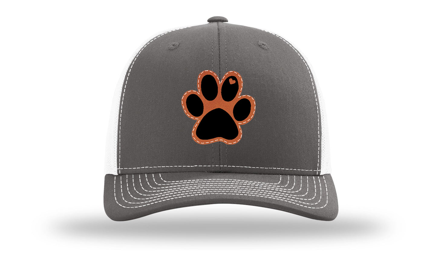Paw Love Leather Patch Richardson 112 Hat-Charcoal / White