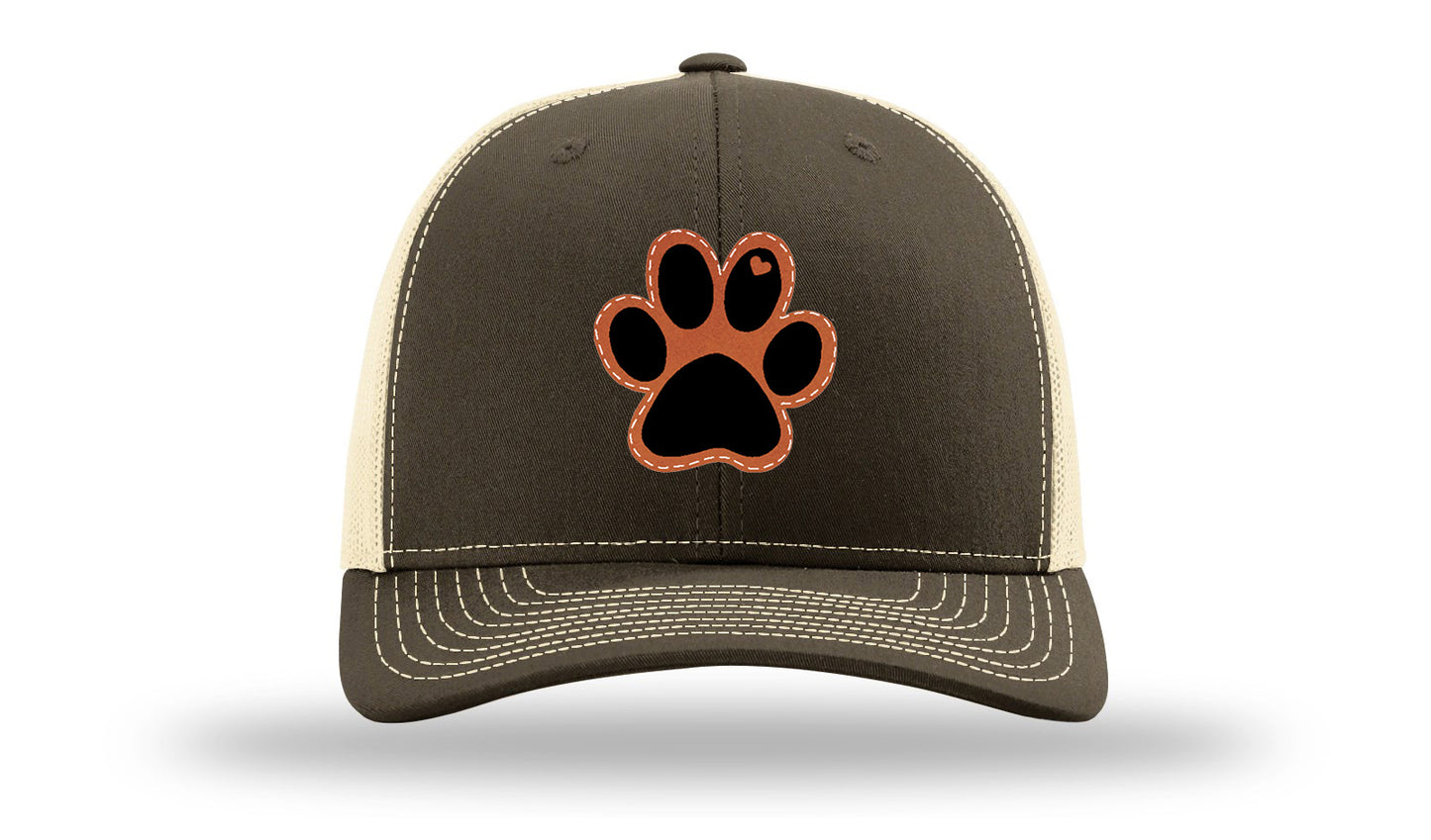 Paw Love Leather Patch Richardson 112 Hat-Chocolate Chip/  Birch