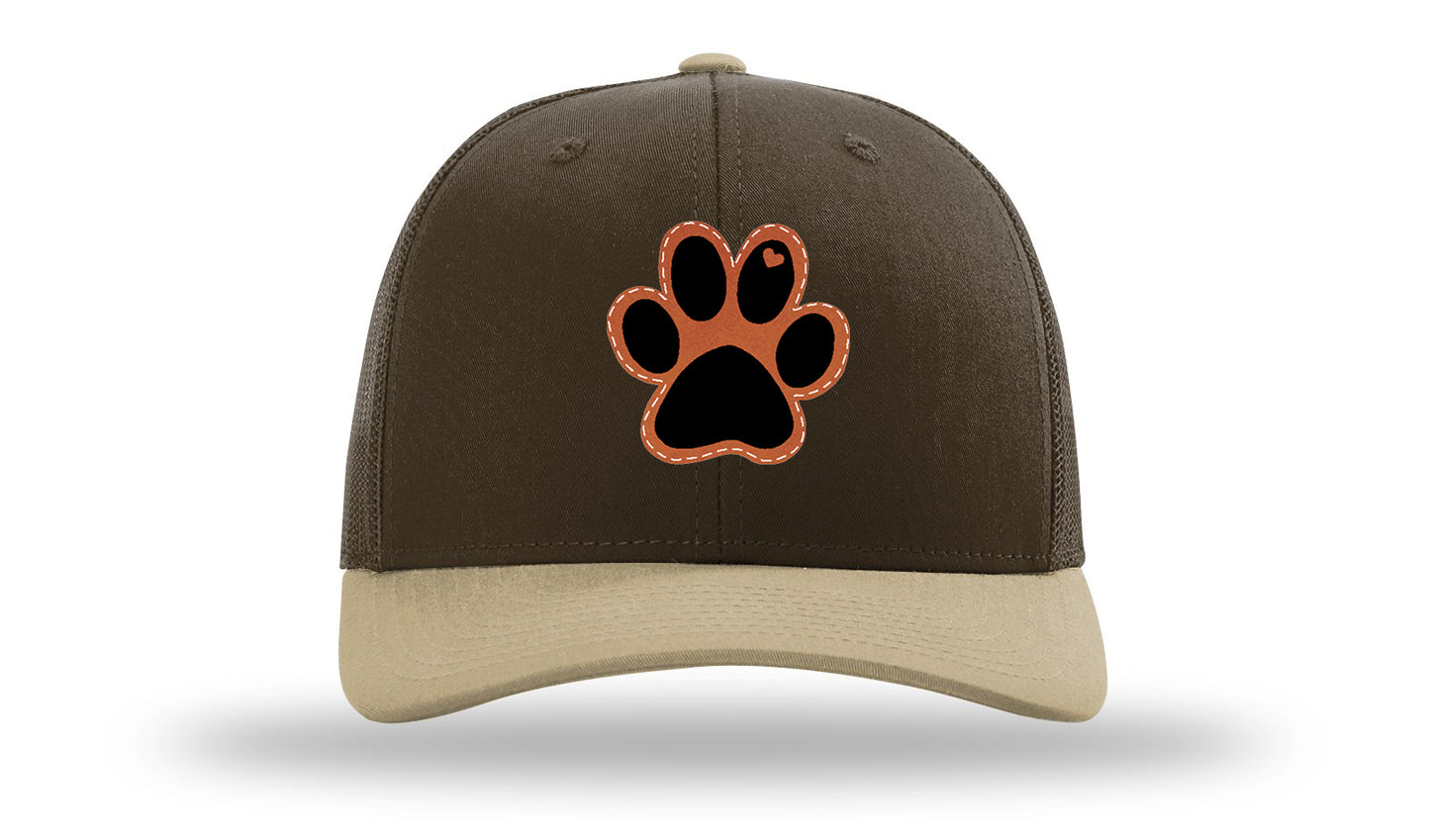 Paw Love Leather Patch Richardson 112 Hat-Brown / Khaki - CMB