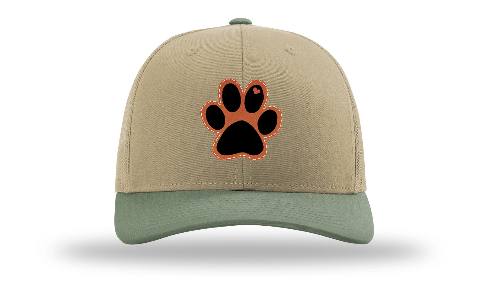 Paw Love Leather Patch Richardson 112 Hat-Khaki / Loden - CMB