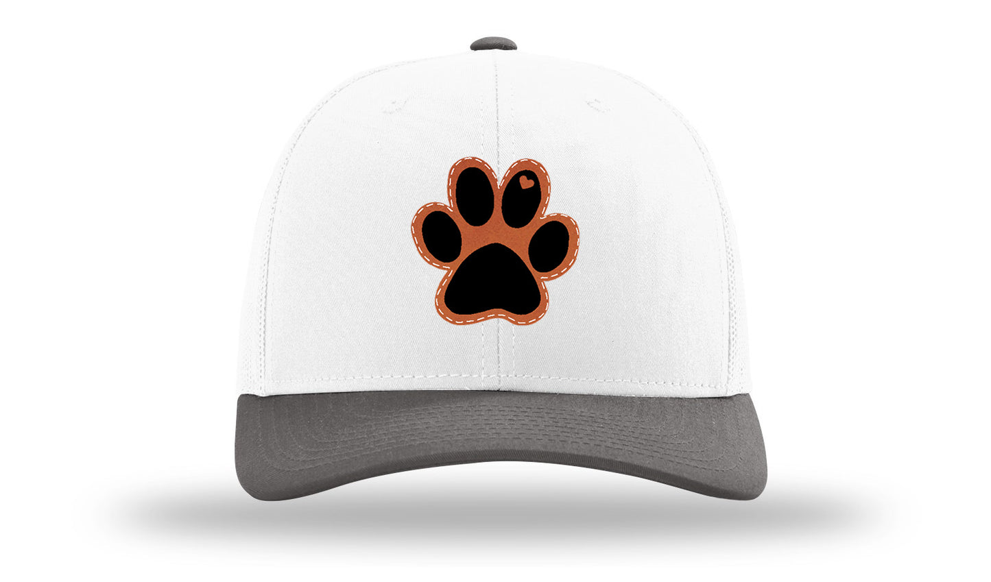 Paw Love Leather Patch Richardson 112 Hat-White / Charcaol - CMB 