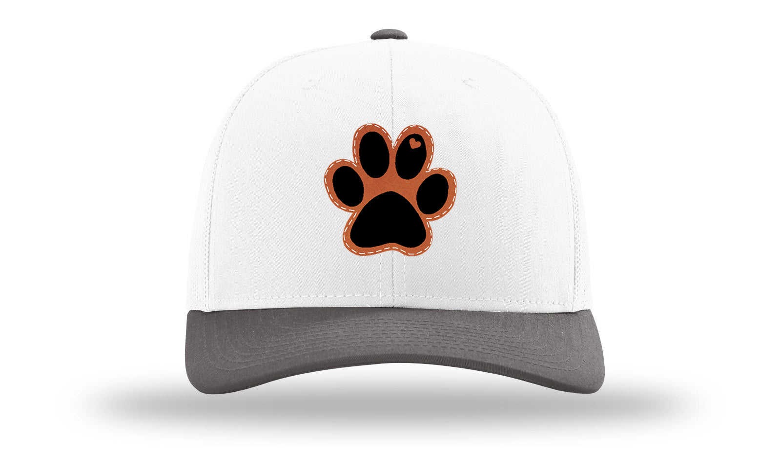Paw Love Leather Patch Richardson 112 Hat-White / Charcaol - CMB 