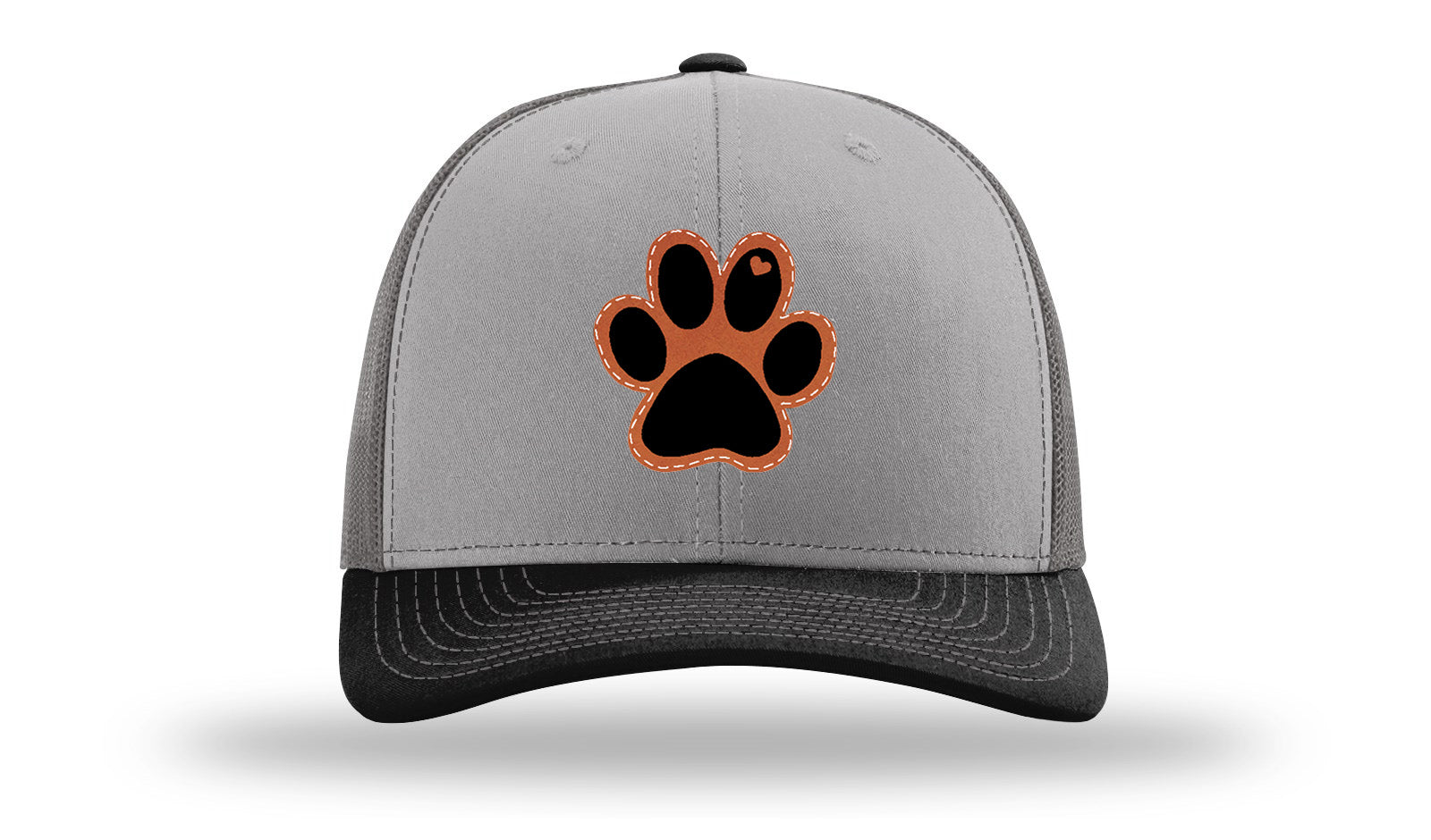 Paw Love Leather Patch Richardson 112 Hat-Grey / Charcoal / Black