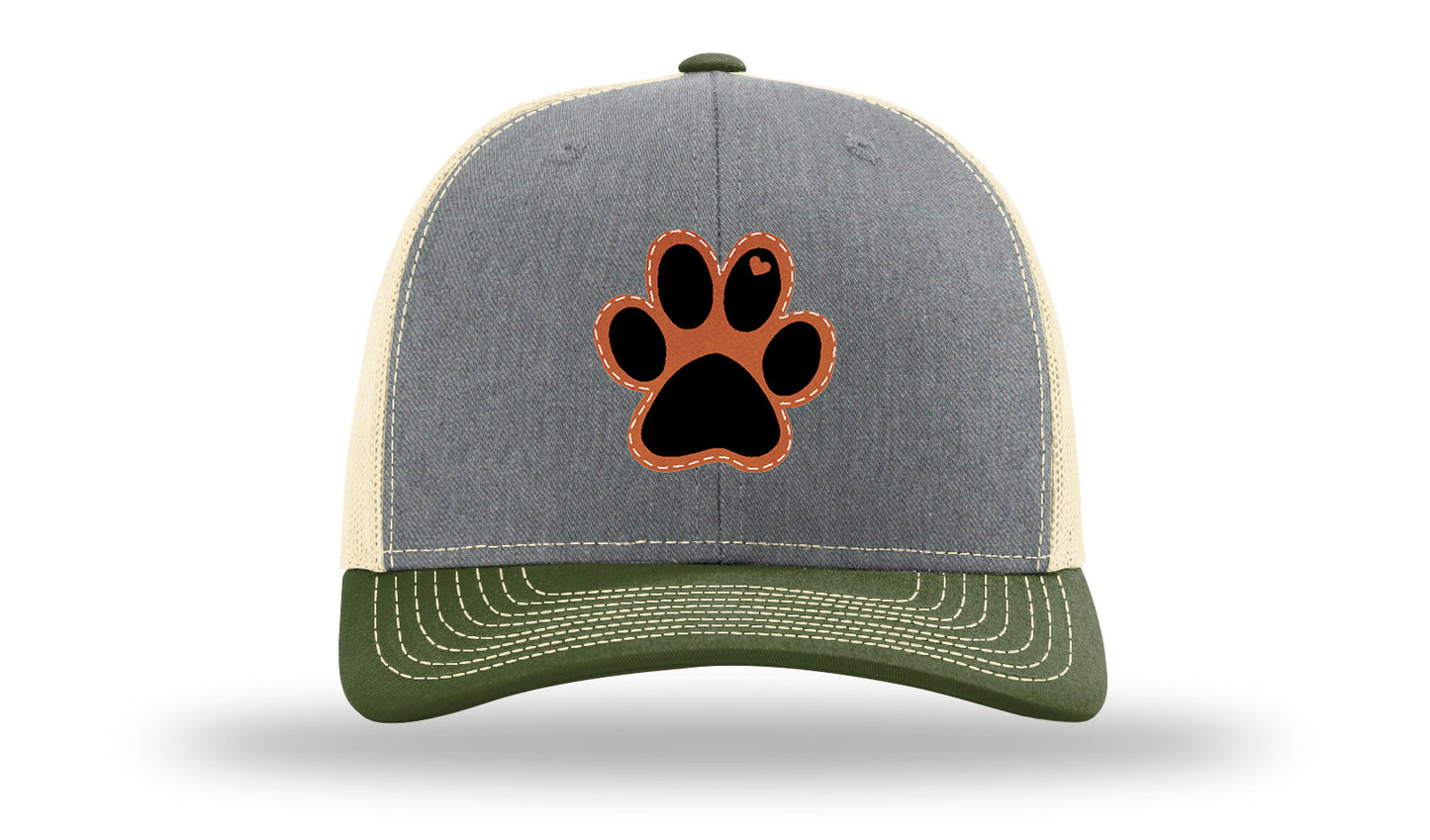 Paw Love Leather Patch Richardson 112 Hat-Heather Grey / Birch / Army Olive