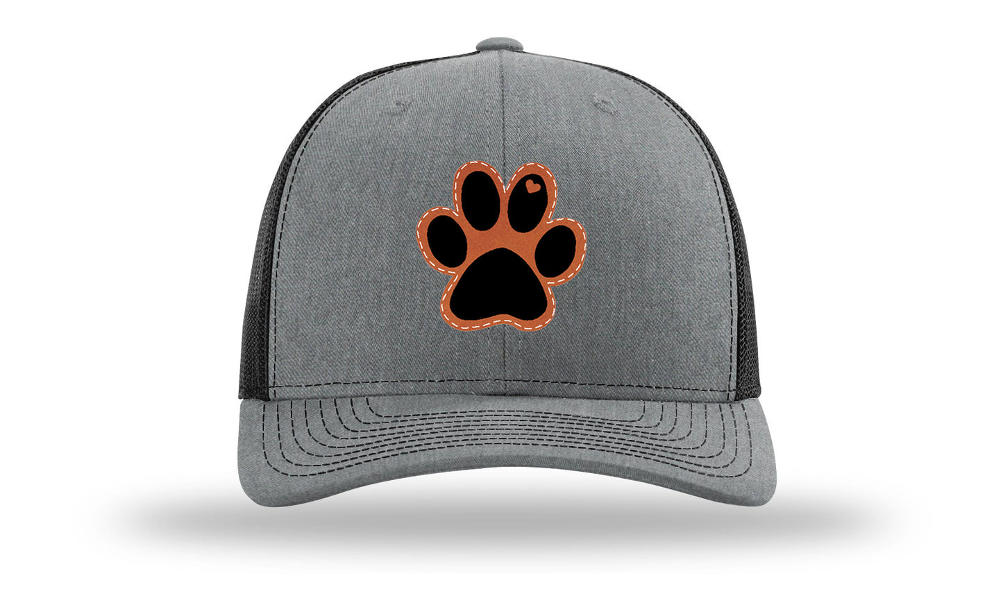 Paw Love Leather Patch Richardson 112 Hat-Heather Grey / Black