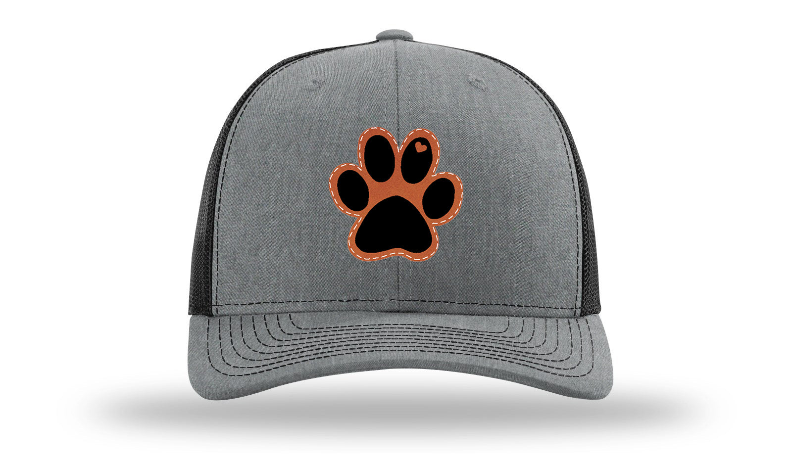 Paw Love Leather Patch Richardson 112 Hat-Heather Grey / Black