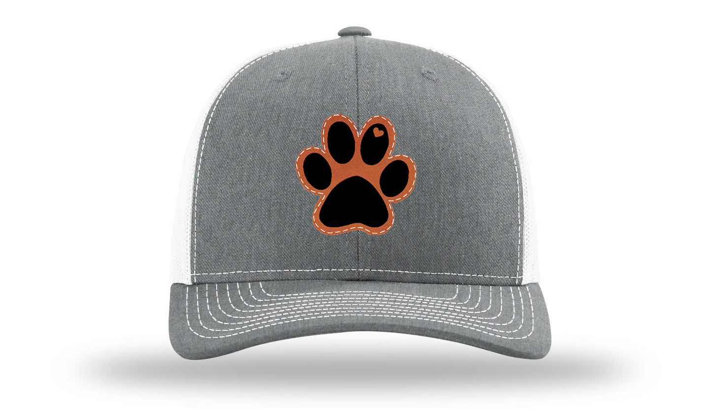Paw Love Leather Patch Richardson 112 Hat-Heather Grey / White