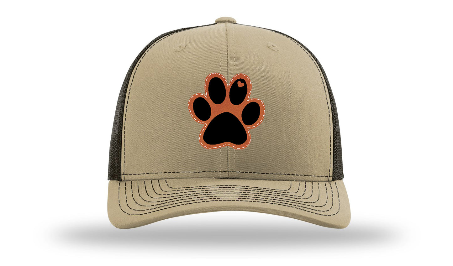 Paw Love Leather Patch Richardson 112 Hat-Khaki / Coffee