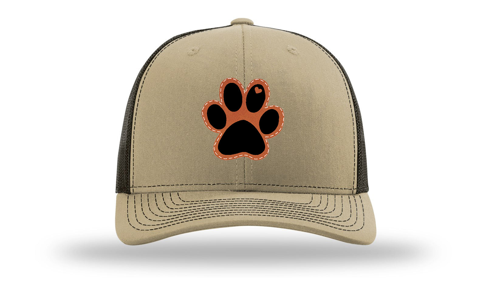 Paw Love Leather Patch Richardson 112 Hat-Khaki / Coffee