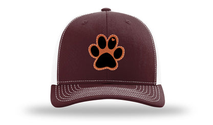 Paw Love Leather Patch Richardson 112 Hat-Maroon / White
