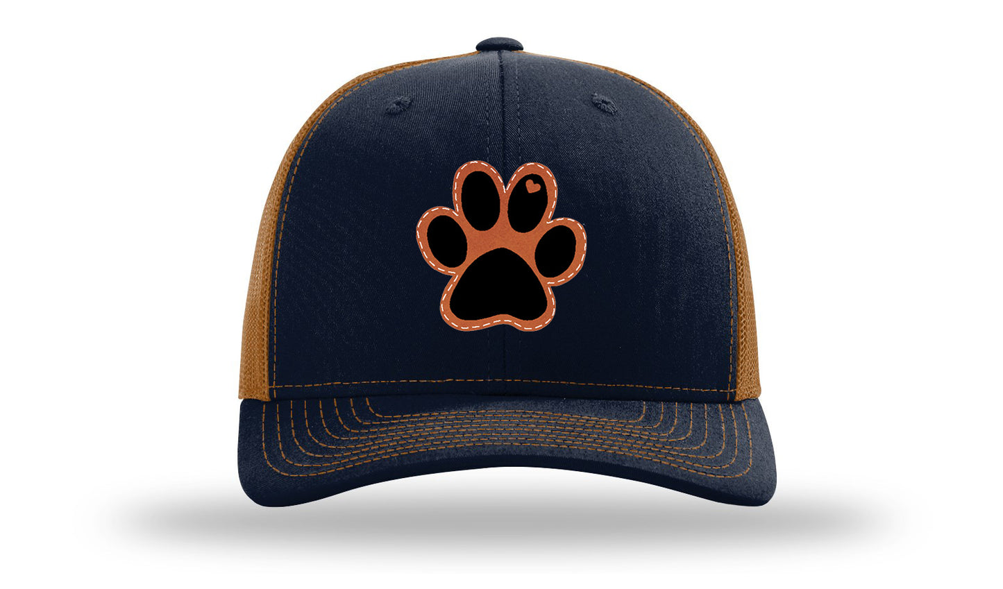 Paw Love Leather Patch Richardson 112 Hat-Navy / Caramel