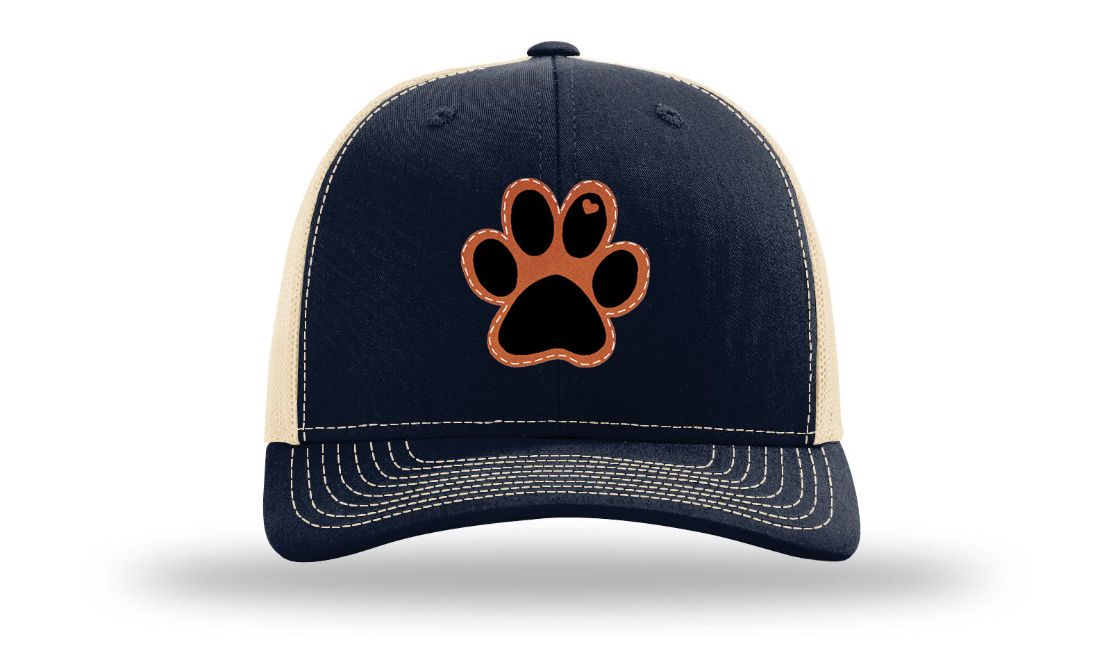 Paw Love Leather Patch Richardson 112 Hat-Navy /  Khaki