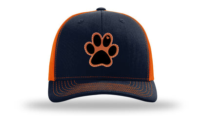 Paw Love Leather Patch Richardson 112 Hat-Navy / Orange