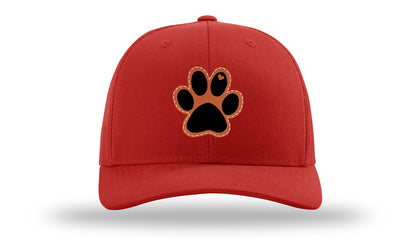 Paw Love Leather Patch Richardson 112 Hat-Red