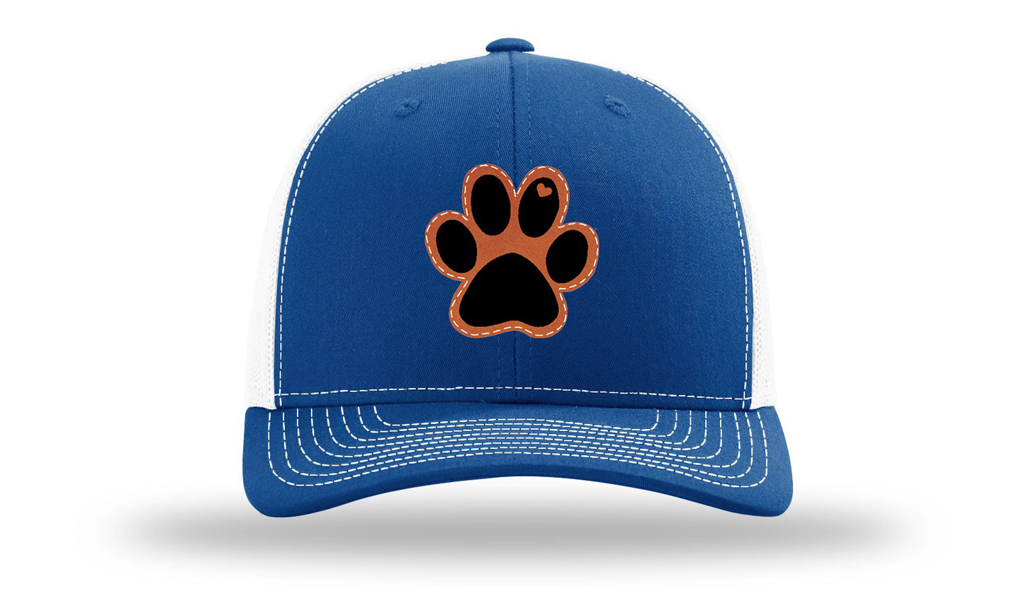 Paw Love Leather Patch Richardson 112 Hat-Royal / White