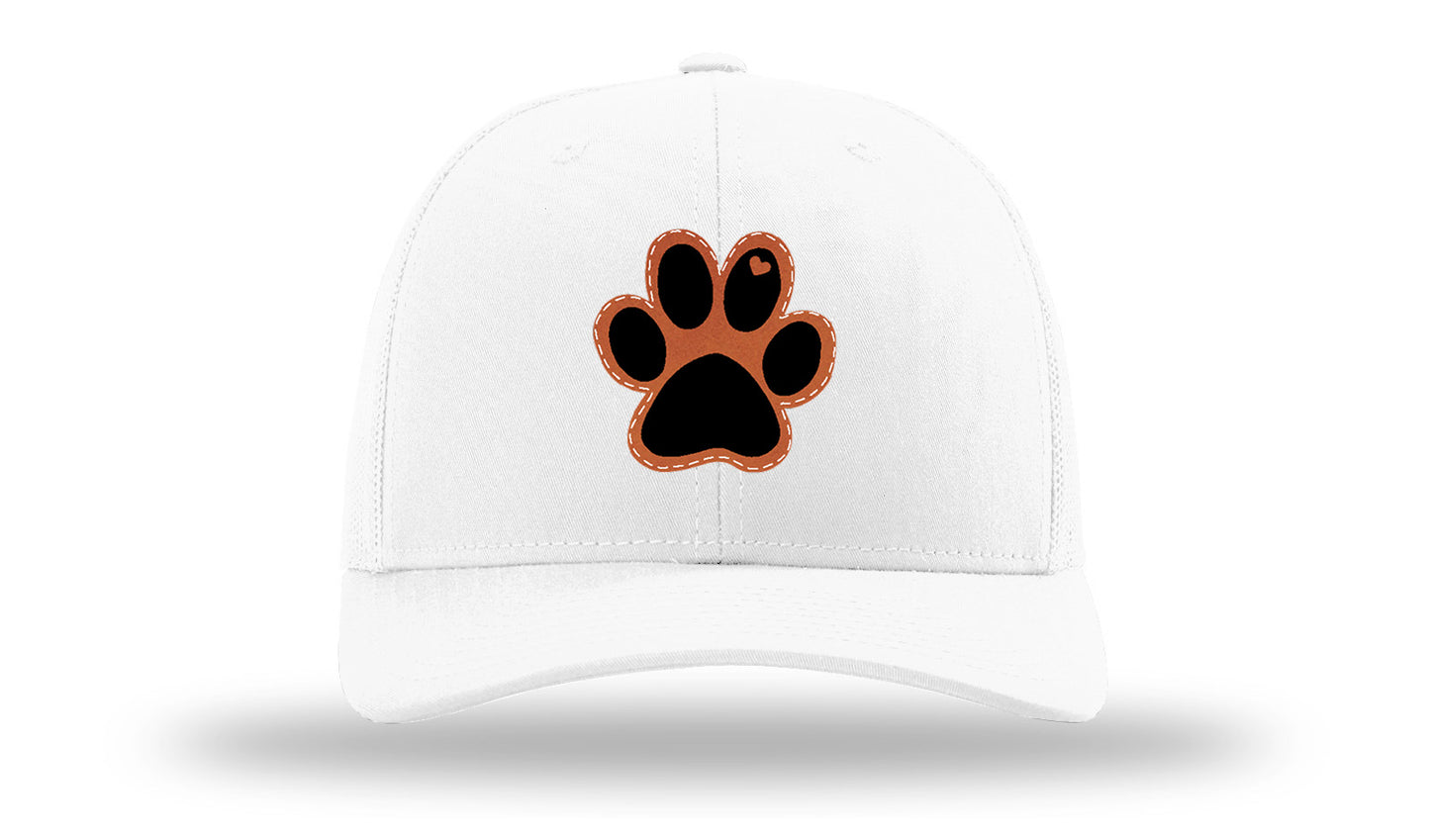 Paw Love Leather Patch Richardson 112 Hat-White