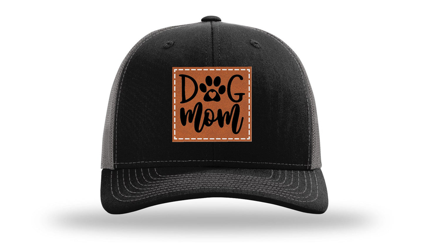 Dog Mom Leather Patch Richardson 112 Hat