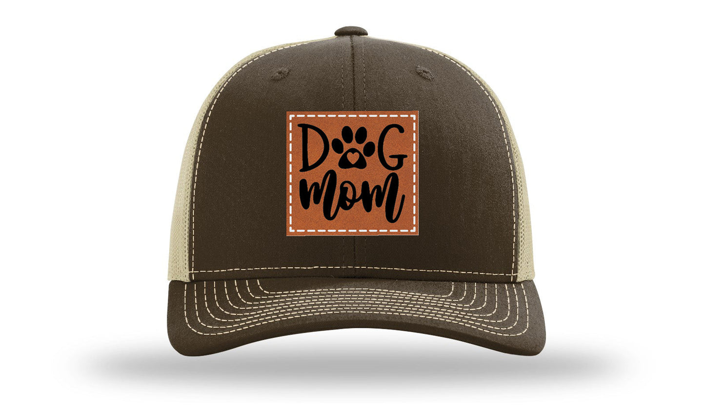Dog Mom Leather Patch Richardson 112 Hat