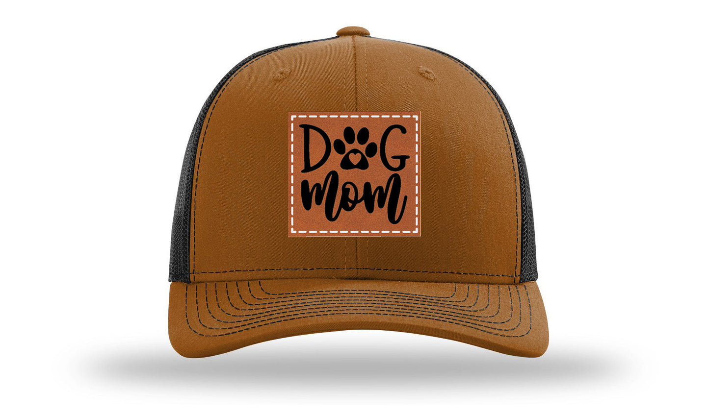 Dog Mom Leather Patch Richardson 112 Hat