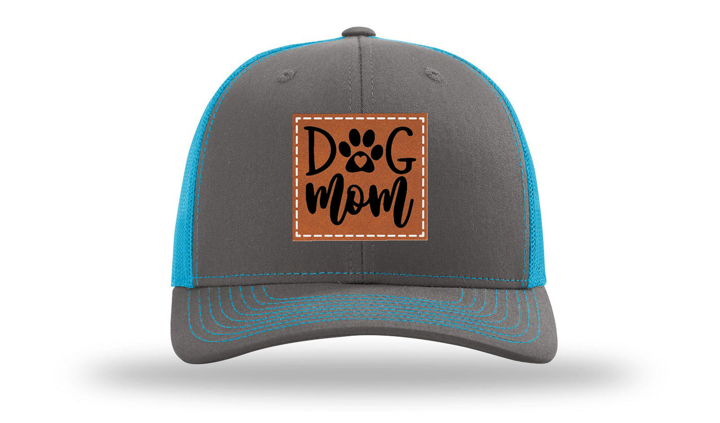 Dog Mom Leather Patch Richardson 112 Hat
