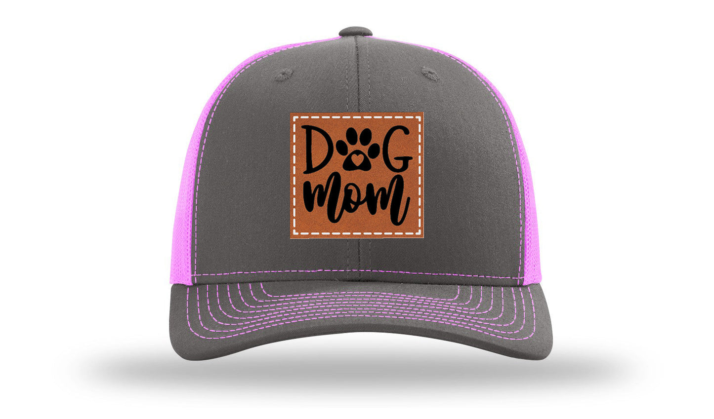 Dog Mom Leather Patch Richardson 112 Hat