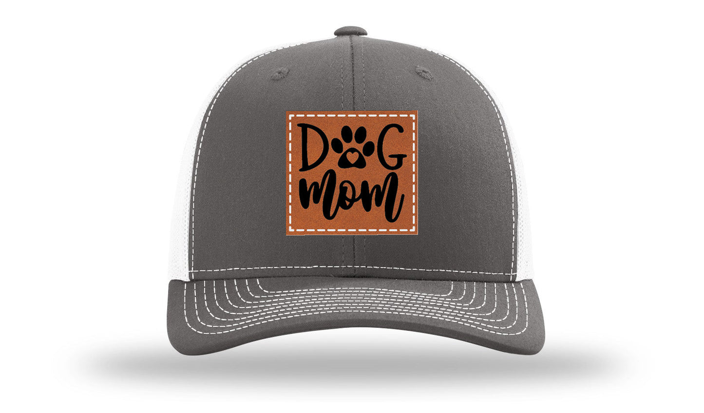 Dog Mom Leather Patch Richardson 112 Hat