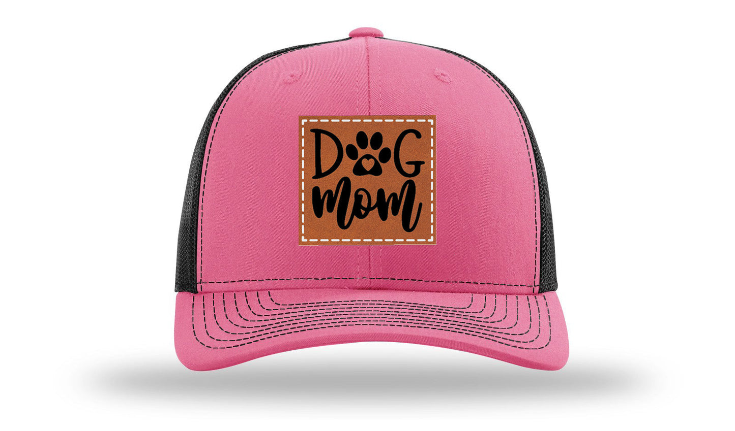 Dog Mom Leather Patch Richardson 112 Hat