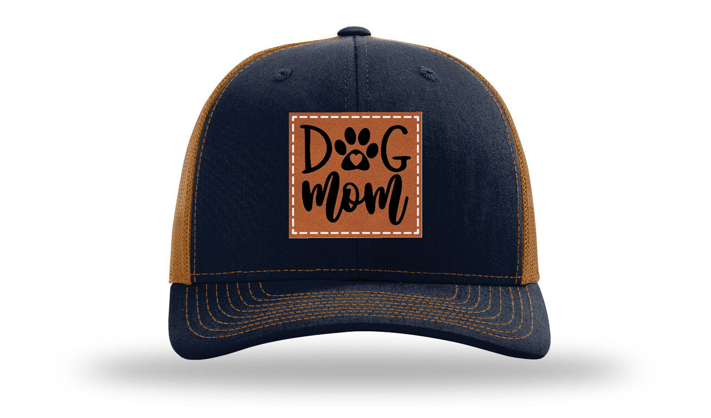Dog Mom Leather Patch Richardson 112 Hat