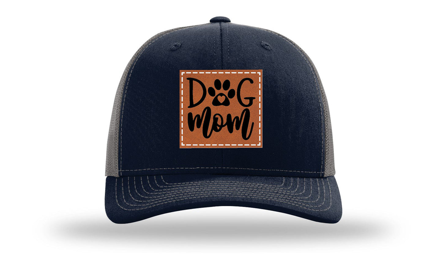 Dog Mom Leather Patch Richardson 112 Hat