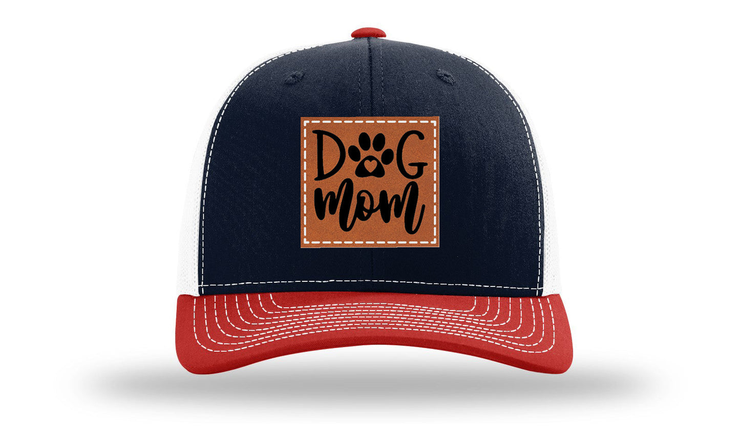 Dog Mom Leather Patch Richardson 112 Hat