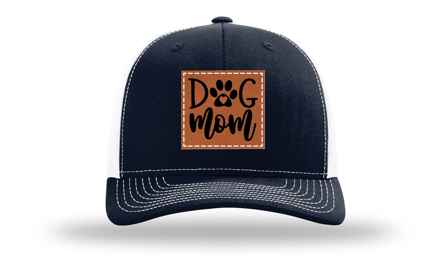 Dog Mom Leather Patch Richardson 112 Hat
