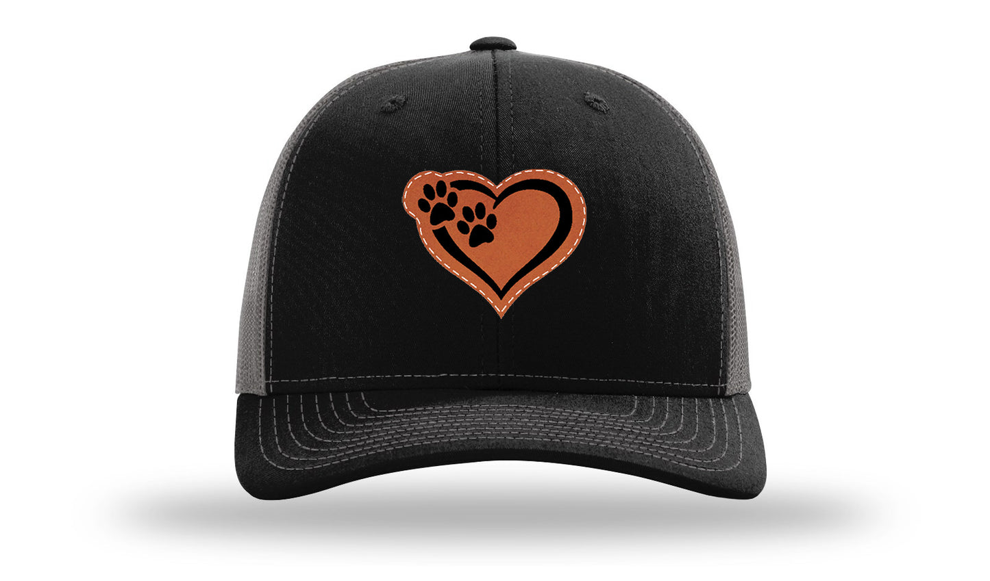 Puppy Love Leather Patch Richardson 112 Hat-Black / Charcoal