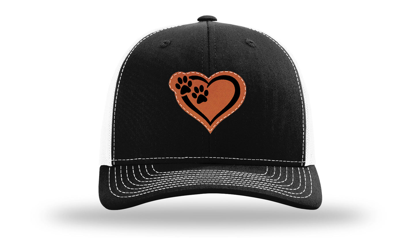 Puppy Love Leather Patch Richardson 112 Hat-Black / White