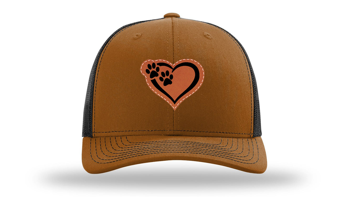 Puppy Love Leather Patch Richardson 112 Hat-Caramel / Black