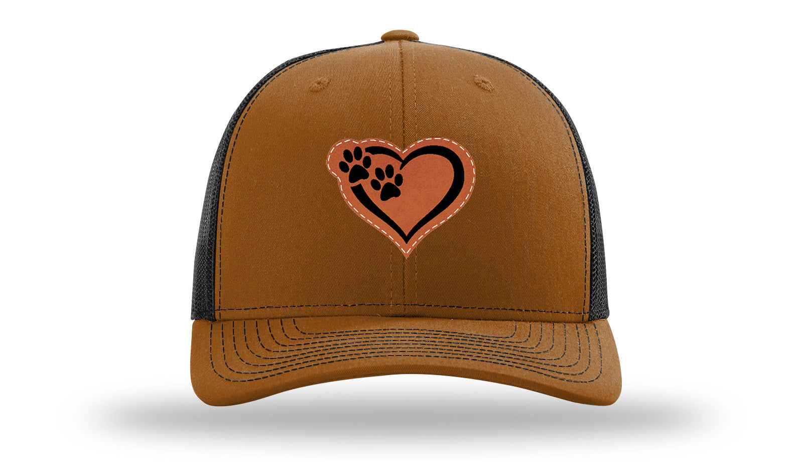 Puppy Love Leather Patch Richardson 112 Hat-Caramel / Black
