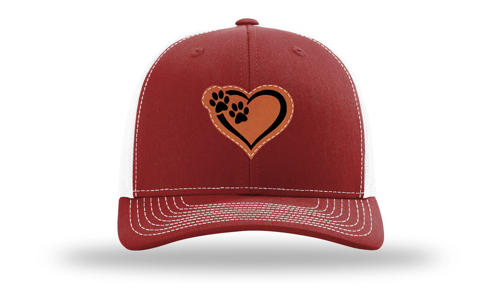 Puppy Love Leather Patch Richardson 112 Hat-Cardinal / White