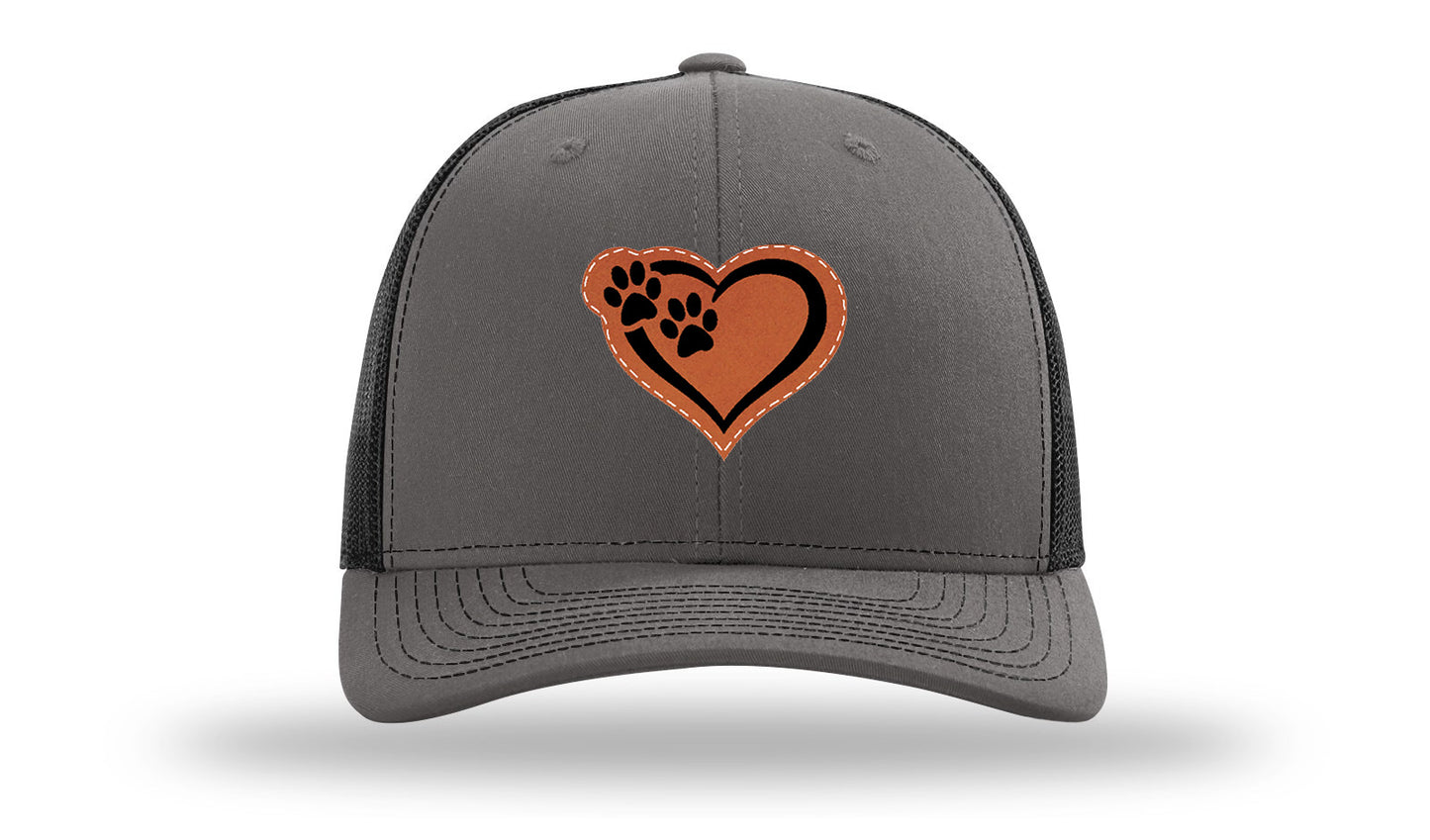 Puppy Love Leather Patch Richardson 112 Hat-Charcoal / Black