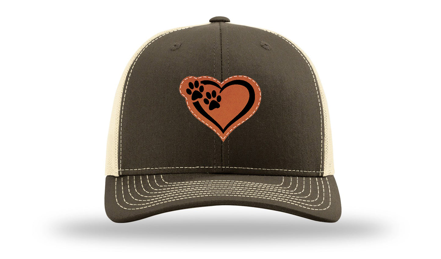 Puppy Love Leather Patch Richardson 112 Hat-Chocolate Chip/  Birch