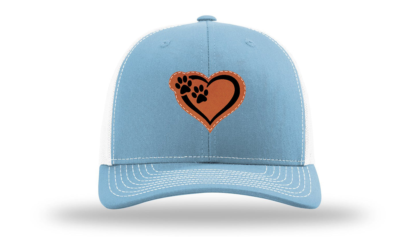 Puppy Love Leather Patch Richardson 112 Hat-Columbia Blue / White