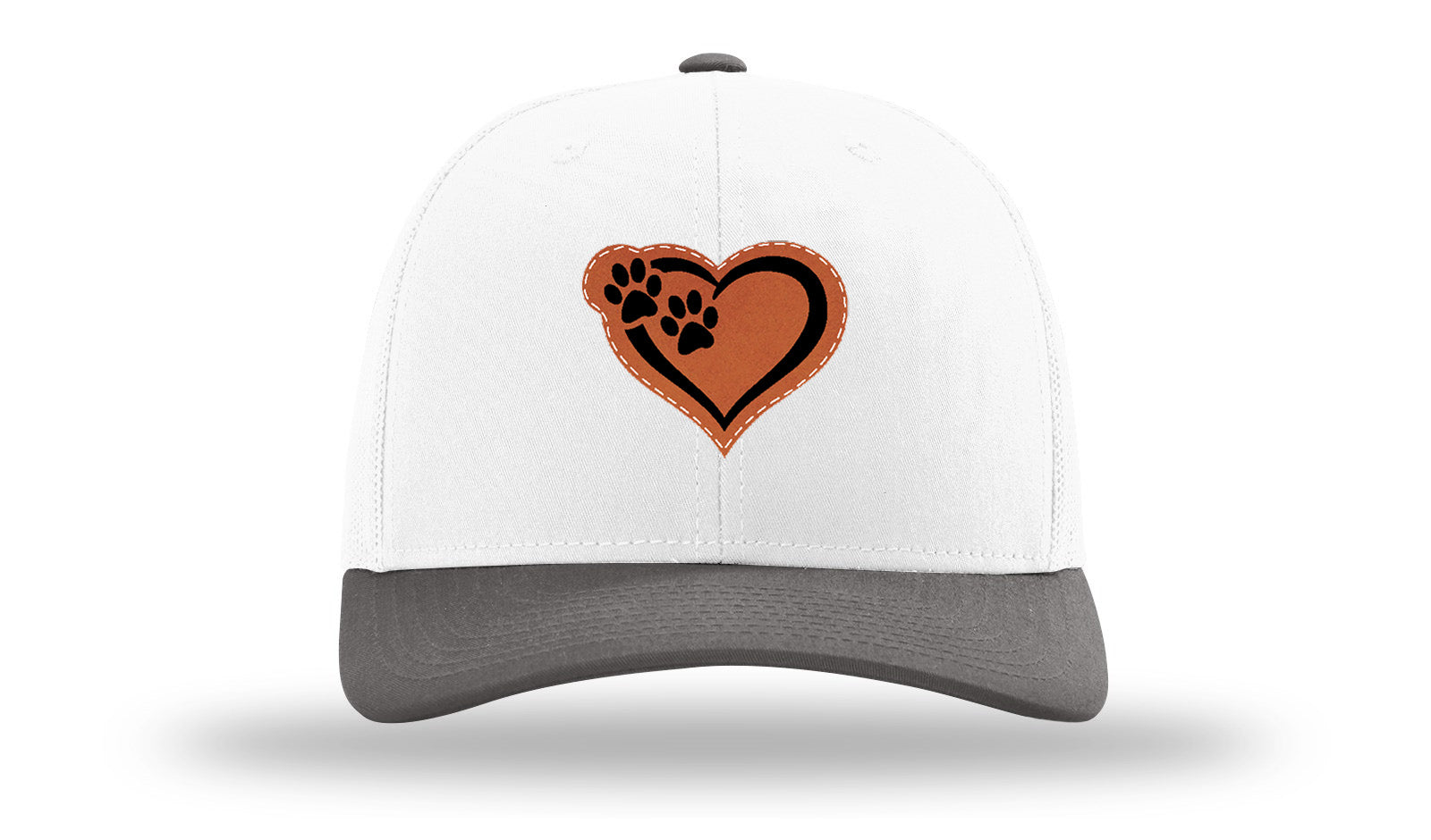 Puppy Love Leather Patch Richardson 112 Hat-White / Charcaol - CMB 