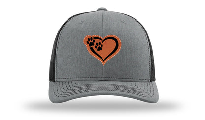 Puppy Love Leather Patch Richardson 112 Hat-Heather Grey / Black
