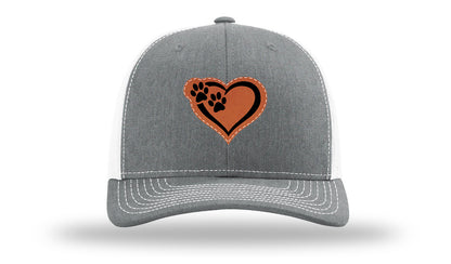 Puppy Love Leather Patch Richardson 112 Hat-Heather Grey / White