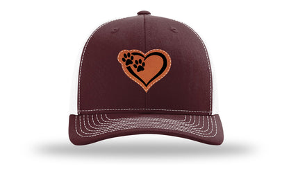 Puppy Love Leather Patch Richardson 112 Hat-Maroon / White
