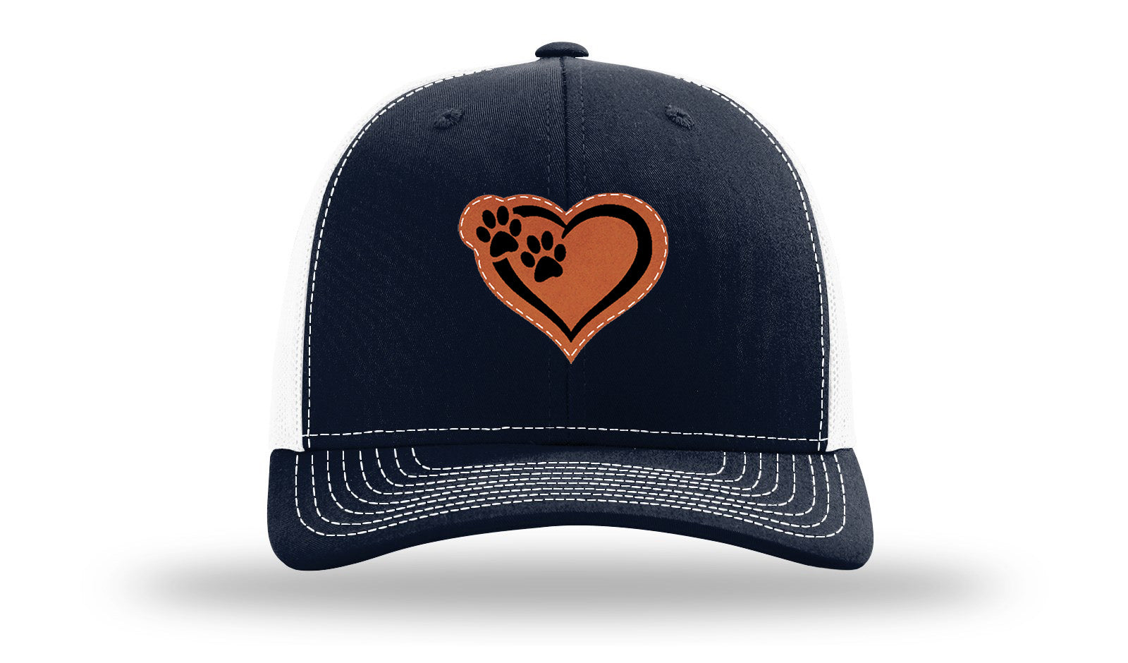 Puppy Love Leather Patch Richardson 112 Hat-Navy / White