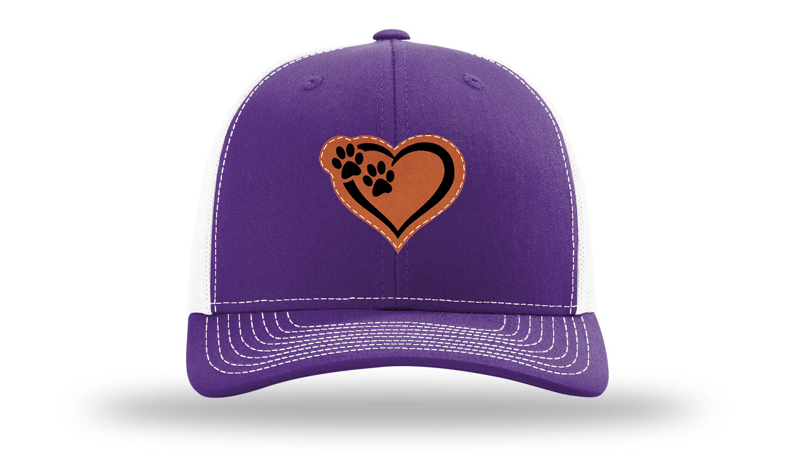Puppy Love Leather Patch Richardson 112 Hat-Purple / White