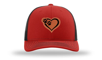 Puppy Love Leather Patch Richardson 112 Hat-Red / Black